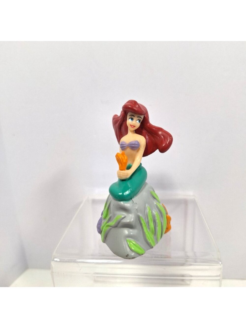 Disney Ariel Little Mermaid PVC Figurine Cake Topper Sitting on Rock - Picture 9 of 9